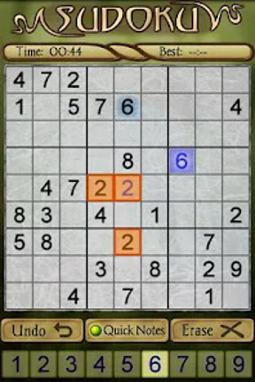 Sudoku screenshot