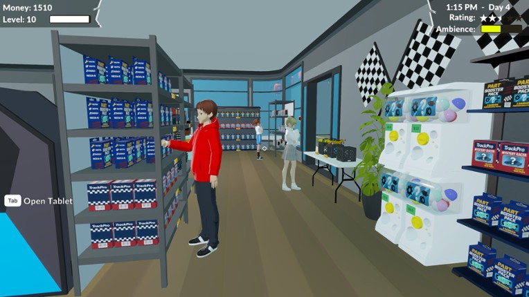 Pocket Racer Shop Sim screenshot