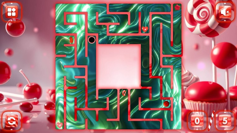 Sweetie Candy Maze: Red Cherry screenshot