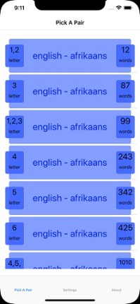 PickAPair Afrikaans - English Image