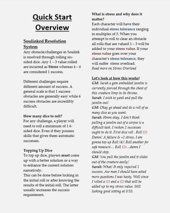 Soulink - Tactical Combat Table Top Role Playing Game Image