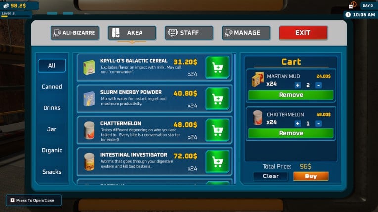 Alien Market Simulator screenshot