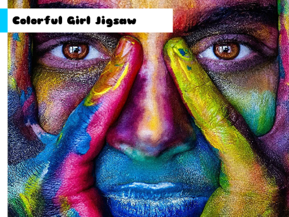 Colorful Girl Jigsaw Game Cover