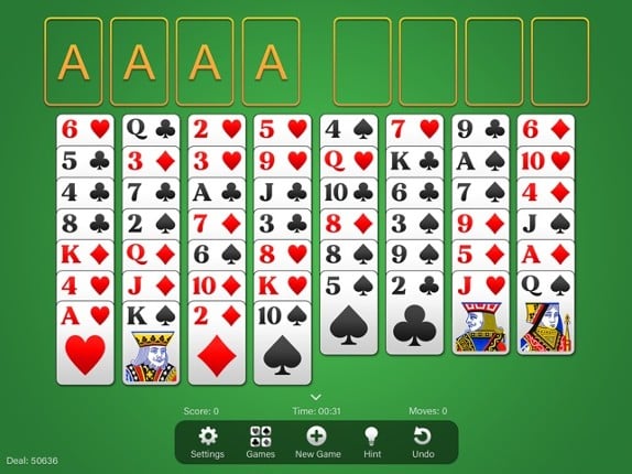 Free-Cell Solitaire screenshot