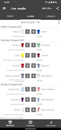 Live Scores for La Liga 2025 Image