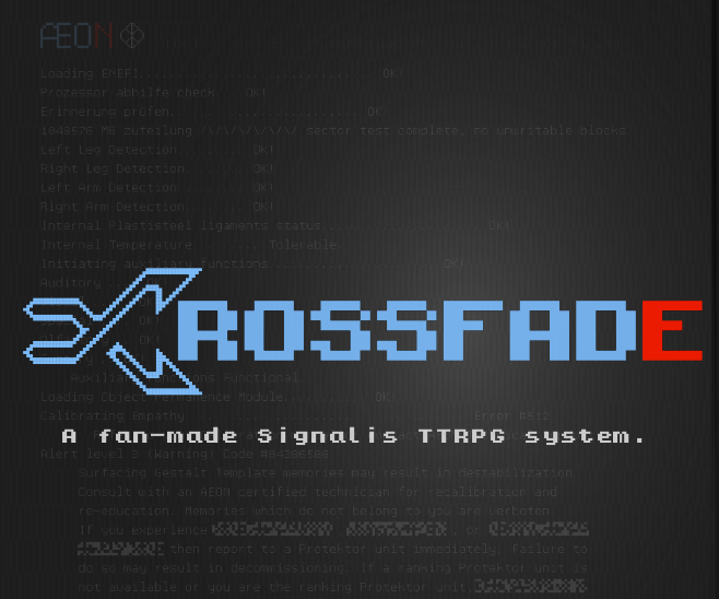Games like Crossfade - An Unofficial Signalis TTRPG