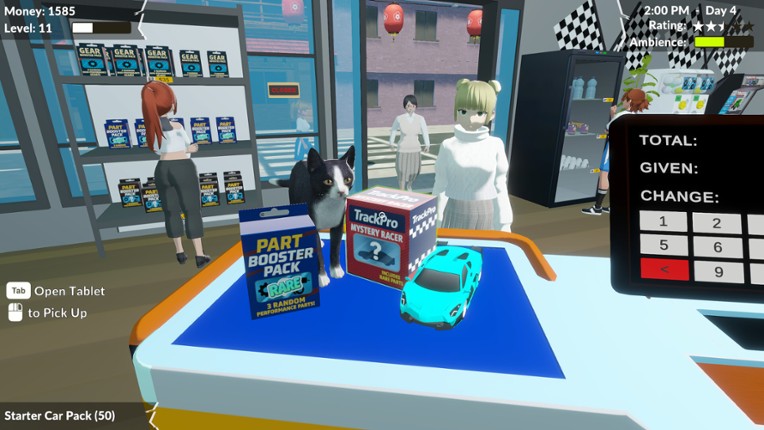 Pocket Racer Shop Sim screenshot