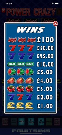 Power Crazy Fruit Machine Game Image