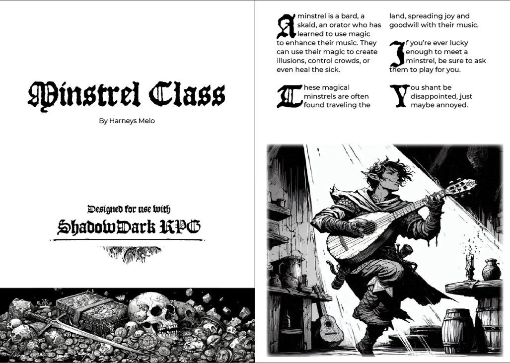 Games like The Minstrel Class: A truly magical bard for Shadowdark RPG