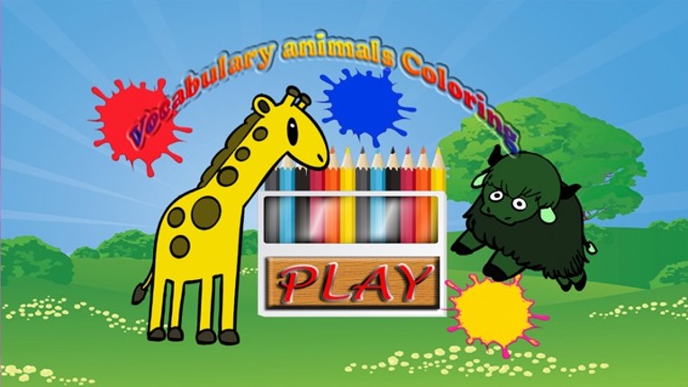 Vocabulary animals Coloring Book screenshot