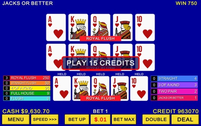 Multi Video Poker Casino screenshot