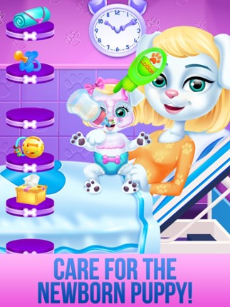 Newborn Puppy Girl Care - Girls Pet Salon Game screenshot