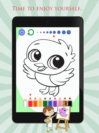 Baby Animal Cute Paint and Coloring Book - Free Games For Kids Image
