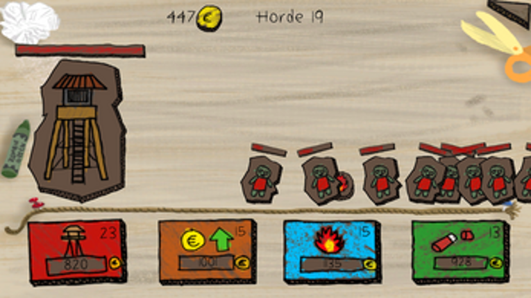 A game of a tower and zombies Image