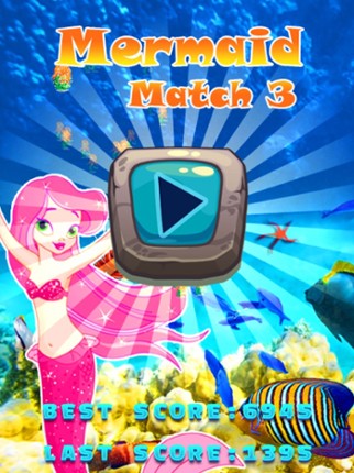Mermaid Match 3 Puzzle-Mermaid Drag Drop Line Game screenshot