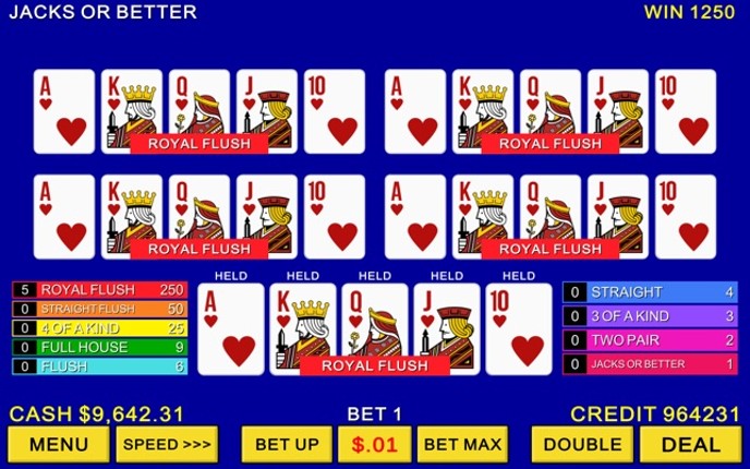 Multi Video Poker Casino screenshot