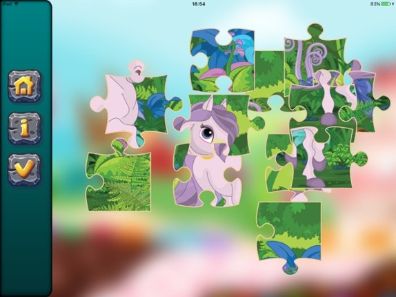 My Fairy Pony Unicorn Jigsaw Puzzle Coloring Book Image