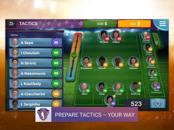 Women's Soccer Manager (WSM) screenshot