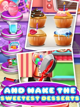 Crazy Food Maker Kitchen Salon - Chef Dessert Simulator & Street Cooking Games for Kids! screenshot