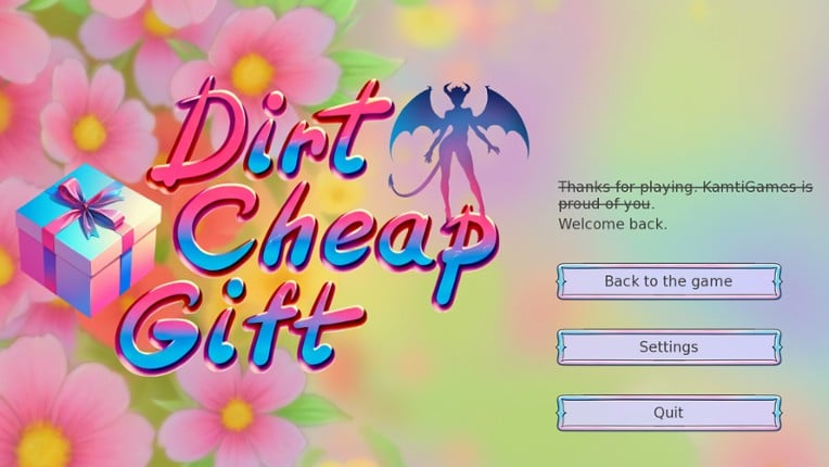 Dirt cheap gift screenshot