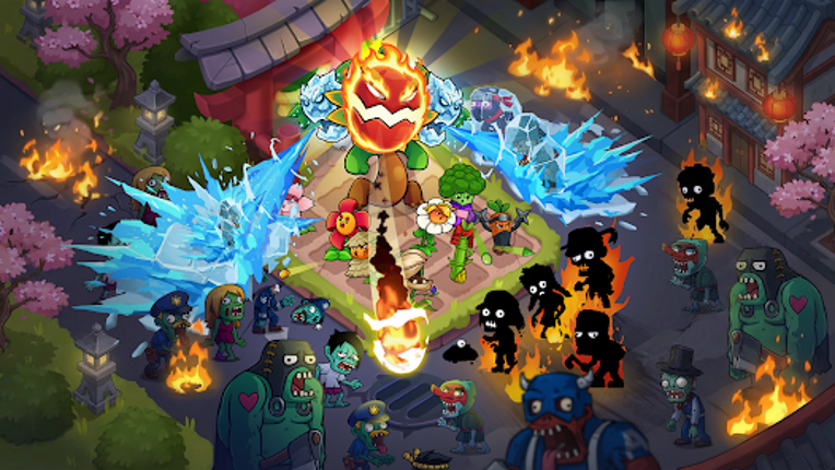 Flower vs zombie: City Defense screenshot