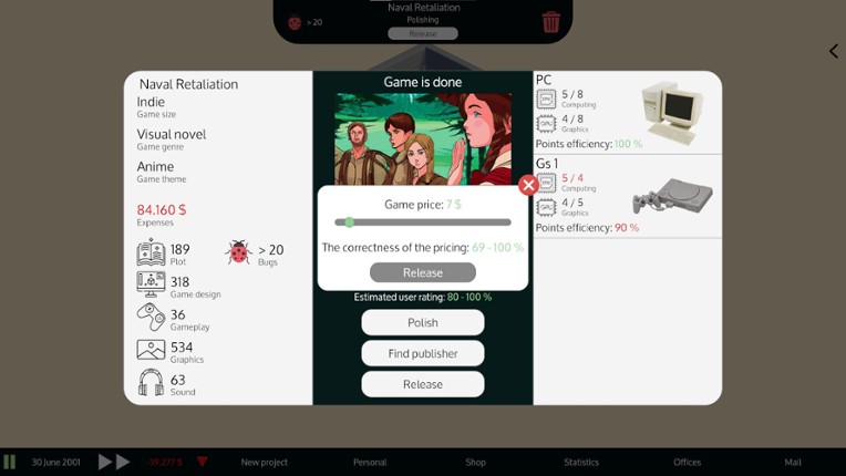 Modern Game Tycoon screenshot