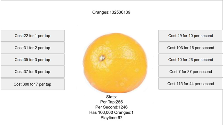 Orange Fruit Clicker Game Cover