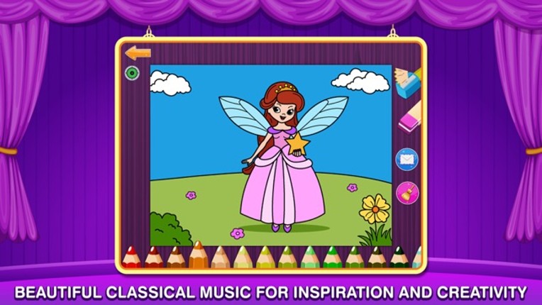 Princess Fairy Ballerina Color Salon: Fun Ballet Dancers Princesses Fairies Coloring Book for Kids and Girls screenshot