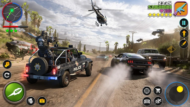 US Cop Car Chase Game 3D Image