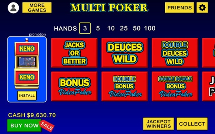 Multi Video Poker Casino screenshot