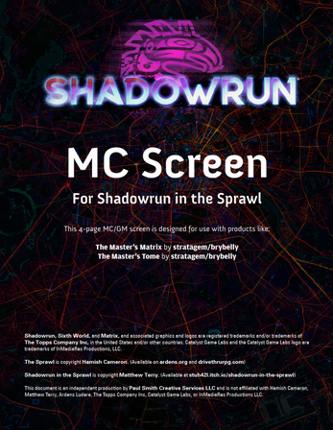 MC Screen - Shadowrun in the Sprawl screenshot