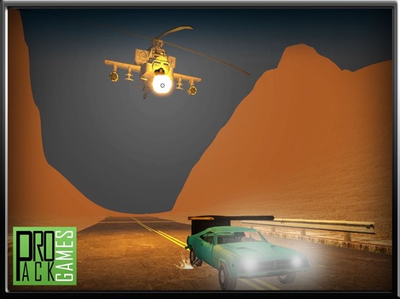 Reckless Enemy Helicopter Getaway - Dodge Apache attack in highway traffic screenshot