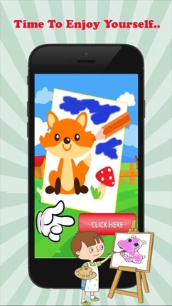 Baby Animal Cute Paint and Coloring Book - Free Games For Kids screenshot
