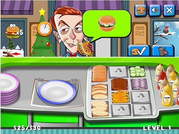 Burger game kids cooking shop free app screenshot