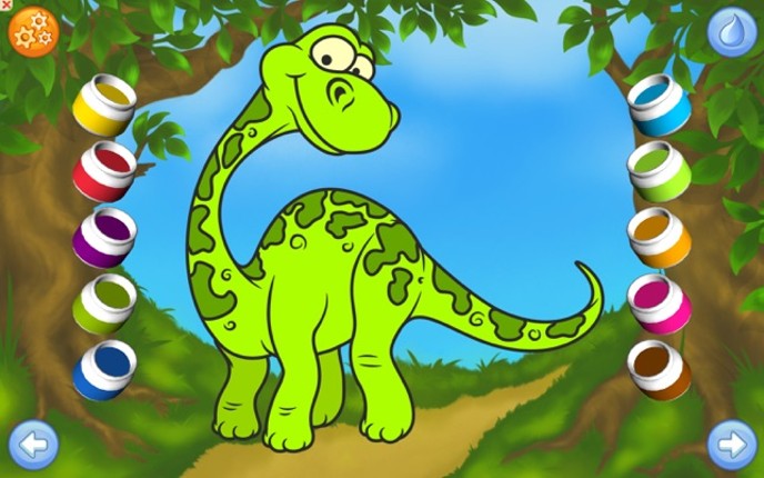 Dinosaurs - Connect the Dots and Add Colors - Free screenshot