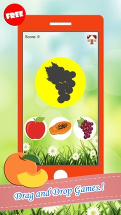 Fruits Drag And Drop Shadow Match Games For Kids screenshot