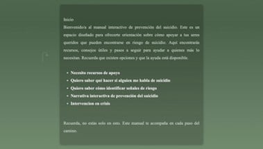 Manual interactivo para la prevención del suicidio Image