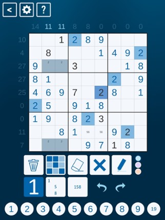 Sandwich Sudoku screenshot