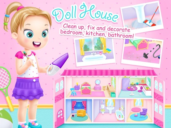 Doll House Cleanup & Decoration - Bedroom, Kitchen & Bath Designer Image