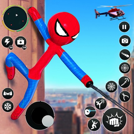 Flying Stickman Rope Hero Game Image