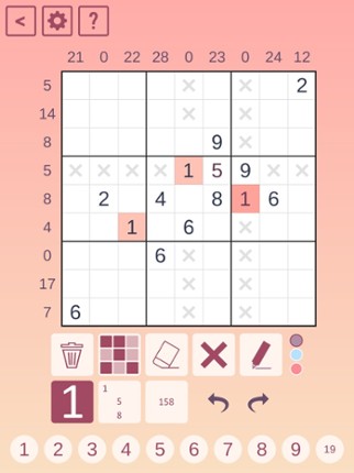 Sandwich Sudoku screenshot