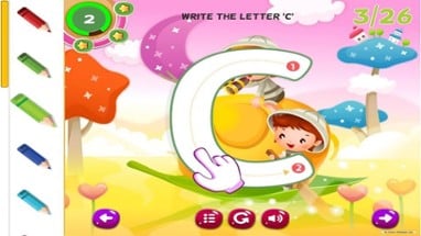 ABC Writing Letters Handwriting Preschool Practice Image