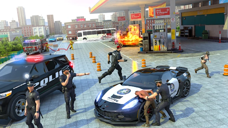 US Cop Car Chase Game 3D Image