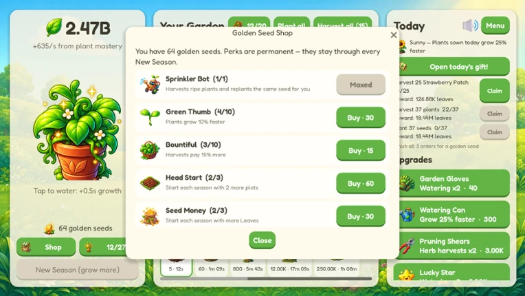 Idle Garden screenshot