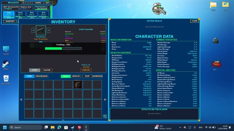 MARINE.EXE - Desktop RPG screenshot