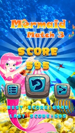 Mermaid Match 3 Puzzle-Mermaid Drag Drop Line Game screenshot