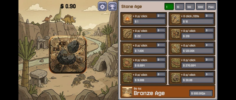 Stone to Silicon - Idle Clicker screenshot