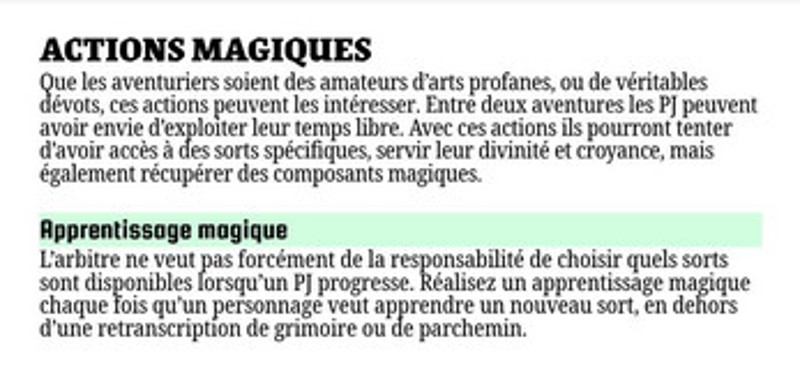 Actions entre deux aventures Image