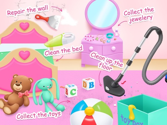 Doll House Cleanup & Decoration - Bedroom, Kitchen & Bath Designer Image