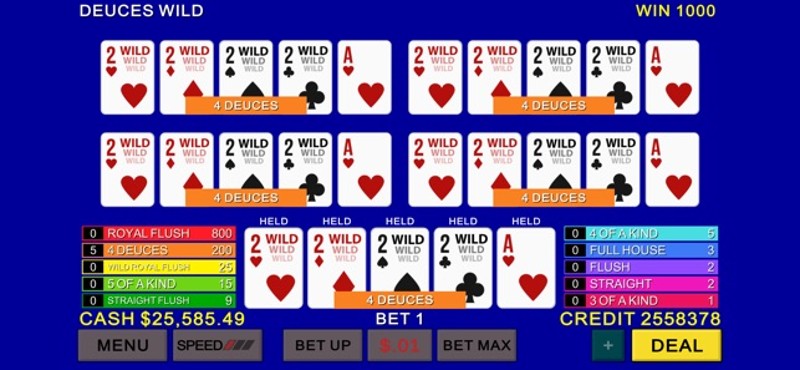 Multi Video Poker Casino screenshot